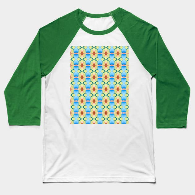 Abstract hourglass pattern Baseball T-Shirt by Amalus-files